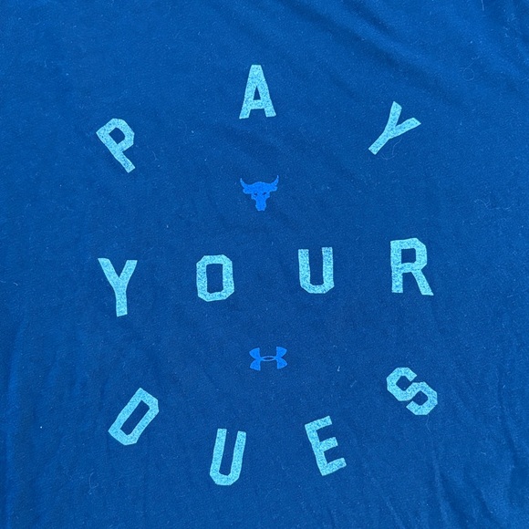 Under Armour Women’s Project Rock Navy T-Shirt Large - Picture 6 of 9